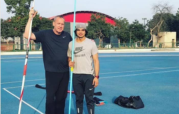 ಕೋಚ್ ಯುವೆ ಹಾನ್ ಜೊತೆ ನೀರಜ್ ಚೋಪ್ರಾ (ಚಿತ್ರ ಕೃಪೆ: ನೀರಜ್ ಚೋಪ್ರಾ, ಇನ್ಸ್ಟಾಗ್ರಾಂ)