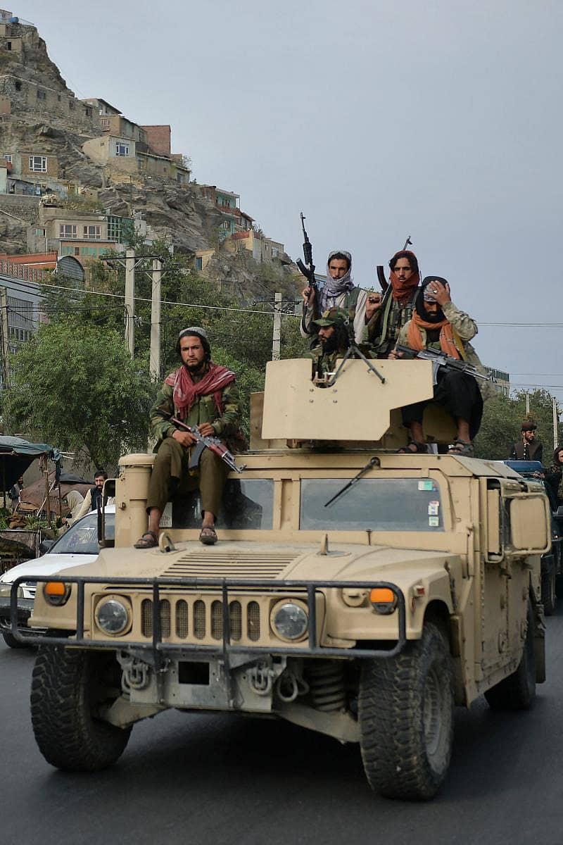 ಹಮ್‌ವೀ ವಾಹನದಲ್ಲಿ ತಾಲಿಬಾನ್‌ ಸೈನಿಕರ ಗಸ್ತು ಎಎಫ್‌ಪಿ ಚಿತ್ರ