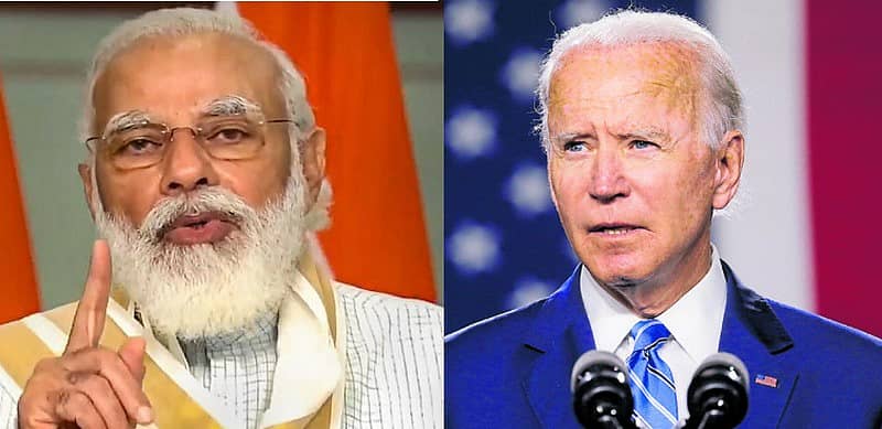 ಪ್ರಧಾನಿ ನರೇಂದ್ರ ಮೋದಿ ಮತ್ತು ಅಮೆರಿಕ ಅಧ್ಯಕ್ಷ ಜೋ ಬೈಡನ್