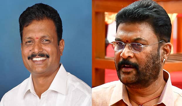 ಶಾಸಕ ತುಕಾರಾಂ(ಎಡ), ಸಚಿವ ಆನಂದ್ ಸಿಂಗ್(ಬಲ)