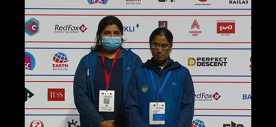 ಸುನೀತಾ ದುಂಡಪ್ಪನವರ ಜೊತೆ ಕ್ರೀಡಾ ಸಂಯೋಜಕಿ ಶಿಖಾ ಶೆಟ್ಟಿ ಇದ್ದಾರೆ