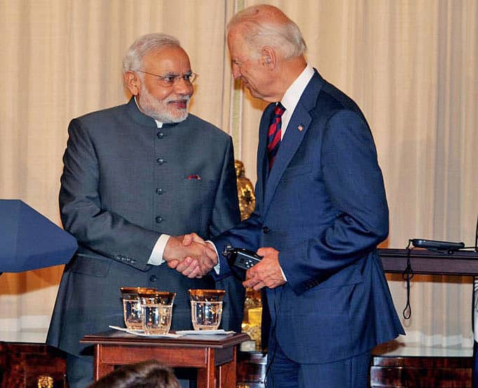 ಪ್ರಧಾನಿ ನರೇಂದ್ರ ಮೋದಿ ಮತ್ತು ಅಮೆರಿಕ ಅಧ್ಯಕ್ಷ ಜೋ ಬೈಡನ್