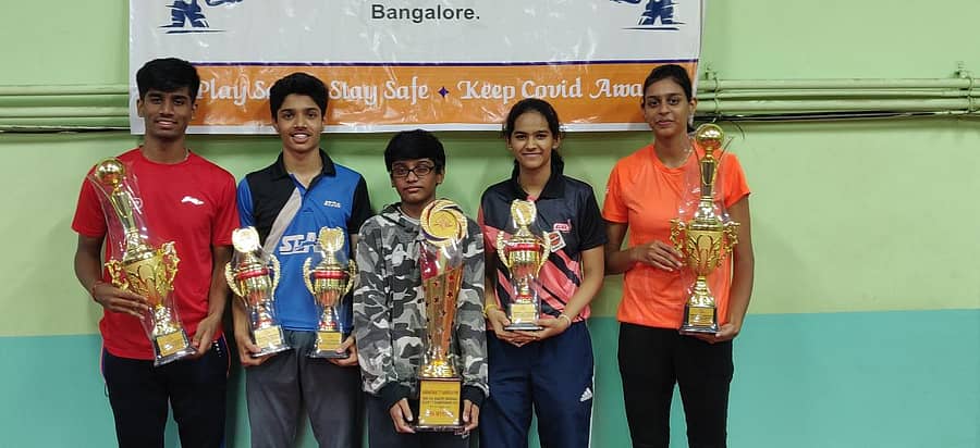 ವಿವಿಧ ವಿಭಾಗಗಳಲ್ಲಿ ಪ್ರಶಸ್ತಿ ಗೆದ್ದ ರಕ್ಷಿತ್ ಬಾರಿಗಿಡದ, ಶ್ರೀಕಾಂತ್ ಕಶ್ಯಪ್, ಗೌರವ್, ಅನರ್ಘ್ಯ ಮತ್ತು ಮರಿಯಾ ರೋನಿ