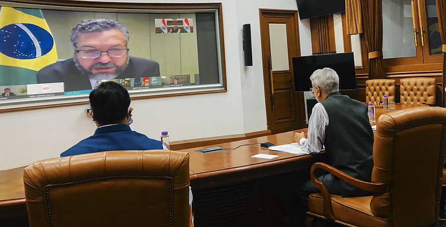 ವರ್ಚುವಲ್ ವಿಧಾನದ ಮೂಲಕ ನಡೆದ ಜಿ–4ನ ವಿದೇಶಾಂಗ ಸಚಿವರ ಸಭೆಯಲ್ಲಿ ಭಾರತದ ವಿದೇಶಾಂಗ ಸಚಿವ ಎಸ್.ಜೈಶಂಕರ್ ಪಾಲ್ಗೊಂಡಿದ್ದರು –ಪಿಟಿಐ ಚಿತ್ರ