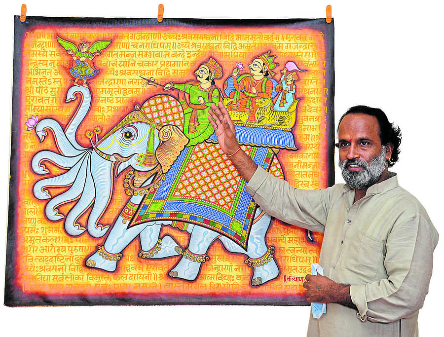 ಈ ಕಲೆಯ ವಿಶೇಷ ಏನಪ್ಪ ಅಂದ್ರೆ... ಕಲಾವಿದ ಕಲ್ಯಾಣ್‌ ಜೋಶಿ ಅವರಿಂದ ವಿವರಣೆ ಚಿತ್ರ: ರಂಜು ಪಿ.