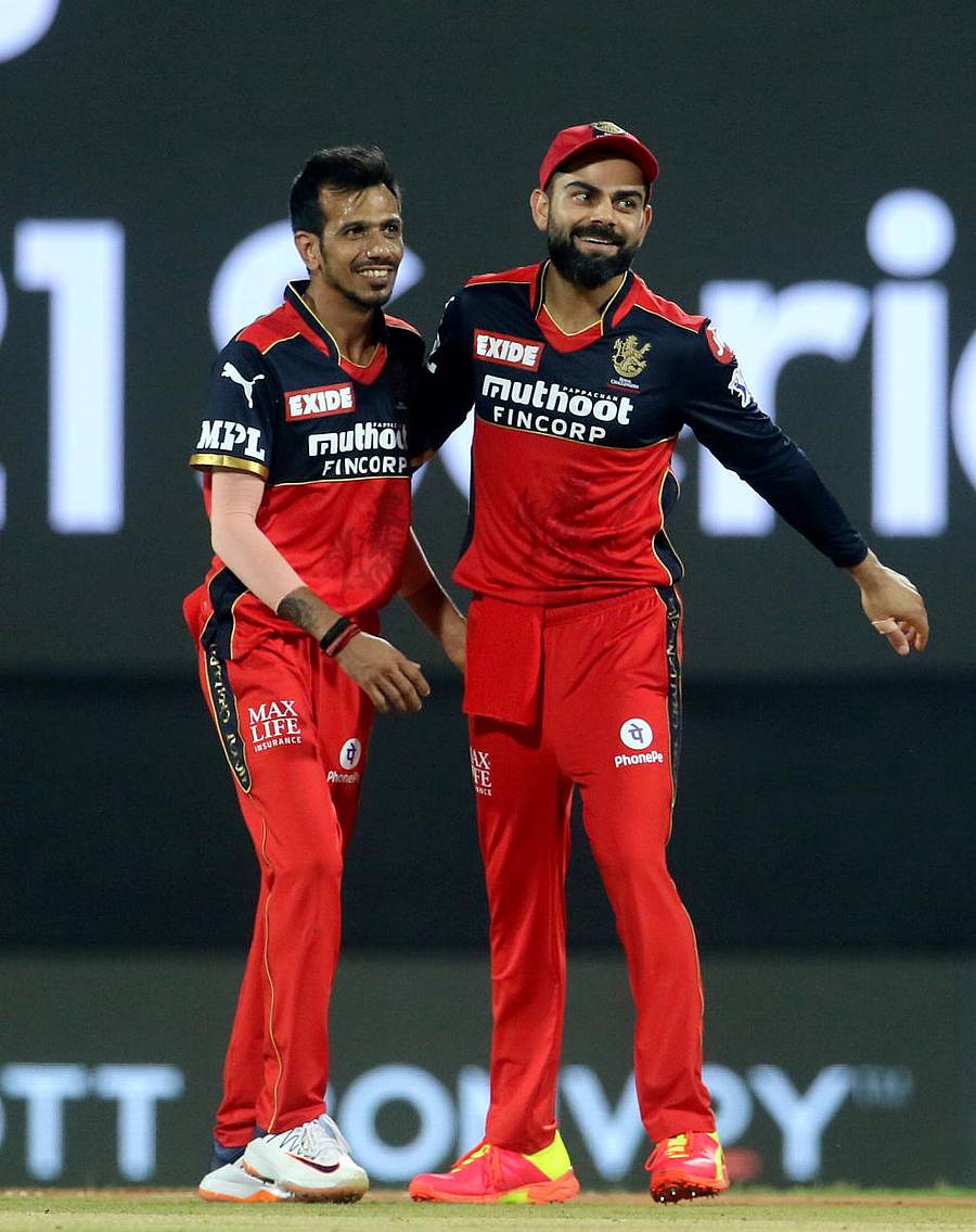 ಯಜುವೇಂದ್ರ ಚಾಹಲ್ ಮತ್ತು ವಿರಾಟ್ ಕೊಹ್ಲಿ 