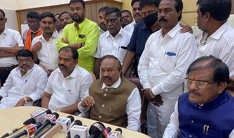 ಸುದ್ದಿಗಾರರೊಂದಿಗೆ ಮಾತನಾಡಿದ ಸಚಿವ ಕೆ.ಎಸ್.ಈಶ್ವರಪ್ಪ