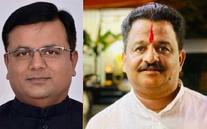 ಶ್ರೀನಿವಾಸ ಮಾನೆ, ಹಾನಗಲ್‌ (ಎಡ), ಅಶೋಕ ಮನಗೂಳಿ(ಬಲ) 