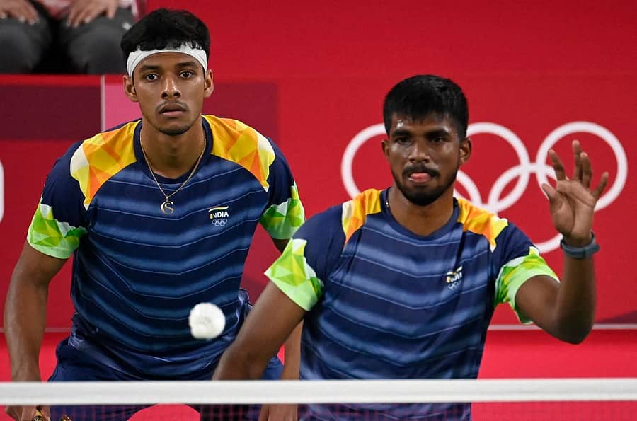 ಭಾರತದ ಚಿರಾಗ್ ಶೆಟ್ಟಿ (ಎಡ) ಮತ್ತು ಸಾತ್ವಿಕ್ ಸಾಯಿರಾಜ್ ರಣಕಿರೆಡ್ಡಿ– ಎಎಫ್ಪಿ ಸಂಗ್ರಹ ಚಿತ್ರ