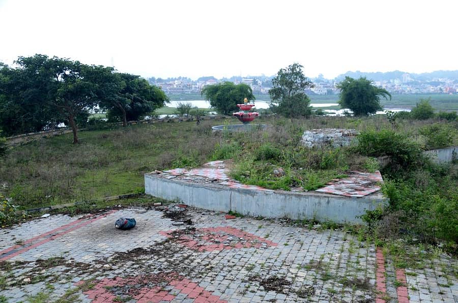 ಬಸವನಹಳ್ಳಿ ಕೆರೆಯೊಳಗಿನ ದಿಬ್ಬದ ದುಃಸ್ಥಿತಿ. ಪ್ರಜಾವಾಣಿ ಚಿತ್ರ ಎ.ಎನ್.ಮೂರ್ತಿ