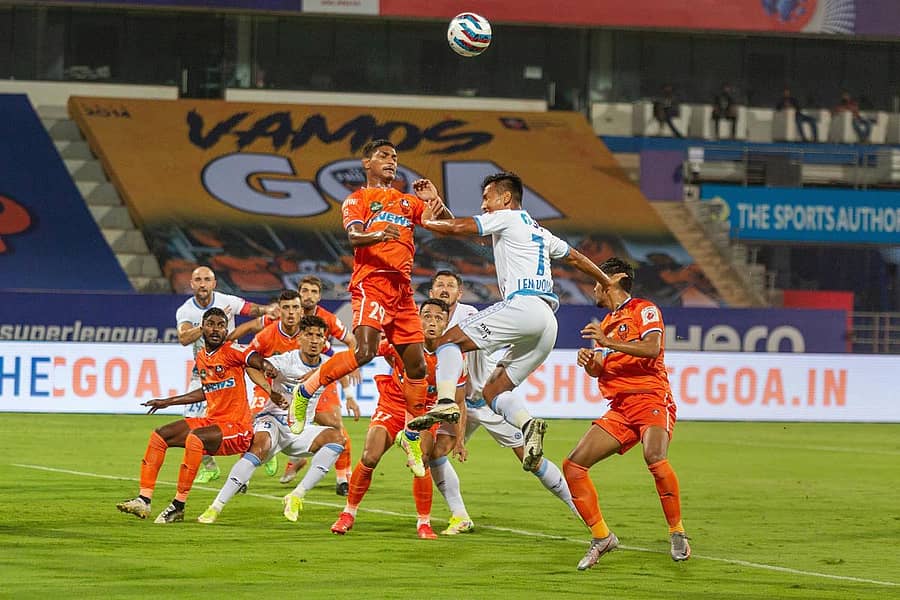 ಎಫ್ಸಿ ಗೋವಾ ಮತ್ತು ಜೆಮ್ಶೆಡ್ಪುರ ಎಫ್ಸಿ ತಂಡಗಳ ನಡುವಣ ಪಂದ್ಯ –ಪಿಟಿಐ ಚಿತ್ರ