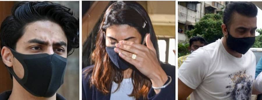 ಆರ್ಯನ್ ಖಾನ್, ಜಾಕ್ವೆಲಿನ್ ಫರ್ನಾಂಡಿಸ್ ಮತ್ತು ರಾಜ್ ಕುಂದ್ರಾ