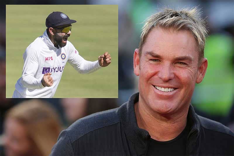 ಶೇನ್ ವಾರ್ನ್ (ಒಳಚಿತ್ರದಲ್ಲಿ ವಿರಾಟ್ ಕೊಹ್ಲಿ )