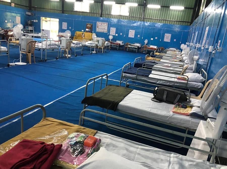 ಆರ್ಎಂಆರ್ ಪಾರ್ಕ್ನಲ್ಲಿ ನಿರ್ಮಿಸಿರುವ ಕೋವಿಡ್ ಆರೈಕೆ ಕೇಂದ್ರ