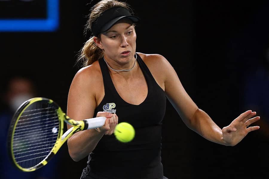 ಸೆಮಿಫೈನಲ್ನಲ್ಲಿ ಡ್ಯಾನಿಯಲ್ ಕಾಲಿನ್ಸ್ ಚೆಂಡನ್ನು ರಿಟರ್ನ್ ಮಾಡಿದ ರೀತಿ –ಎಎಫ್ಪಿ ಚಿತ್ರ