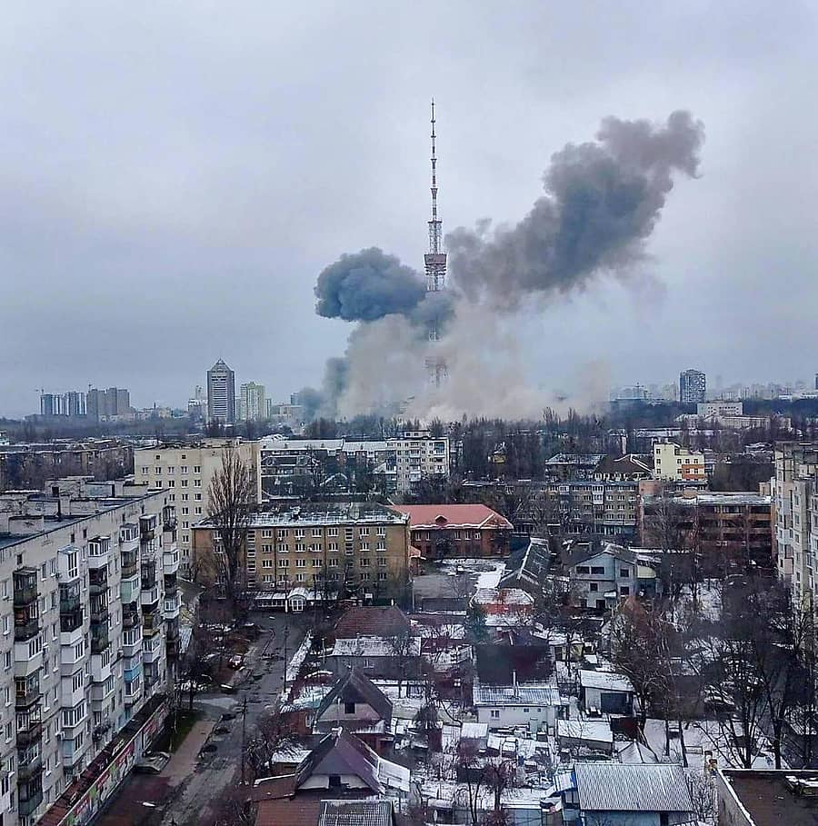 ರಷ್ಯಾ ಪಡೆ ಉಕ್ರೇನ್ ಮೇಲಿನ ದಾಳಿಯ ದೃಶ್ಯ (ಪಿಟಿಐ ಸಂಗ್ರಹ ಚಿತ್ರ)