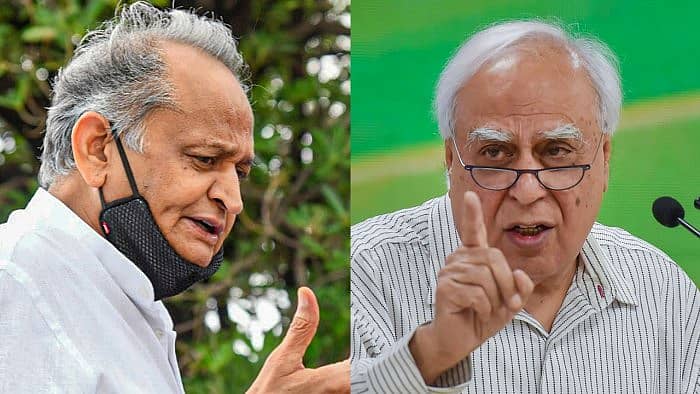 ಅಶೋಕ್ ಗೆಹಲೋತ್ ಮತ್ತು ಕಪಿಲ್ ಸಿಬಲ್ (ಪಿಟಿಐ ಸಂಗ್ರಹ ಚಿತ್ರ)