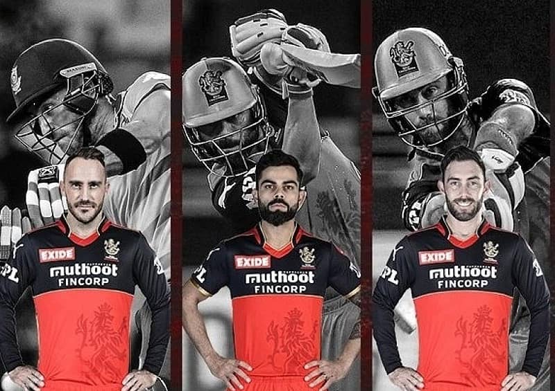 ಫಫ್ ಡು ಪ್ಲೆಸಿ, ವಿರಾಟ್ ಕೊಹ್ಲಿ, ಗ್ಲೆನ್ ಮ್ಯಾಕ್ಸ್ವೆಲ್