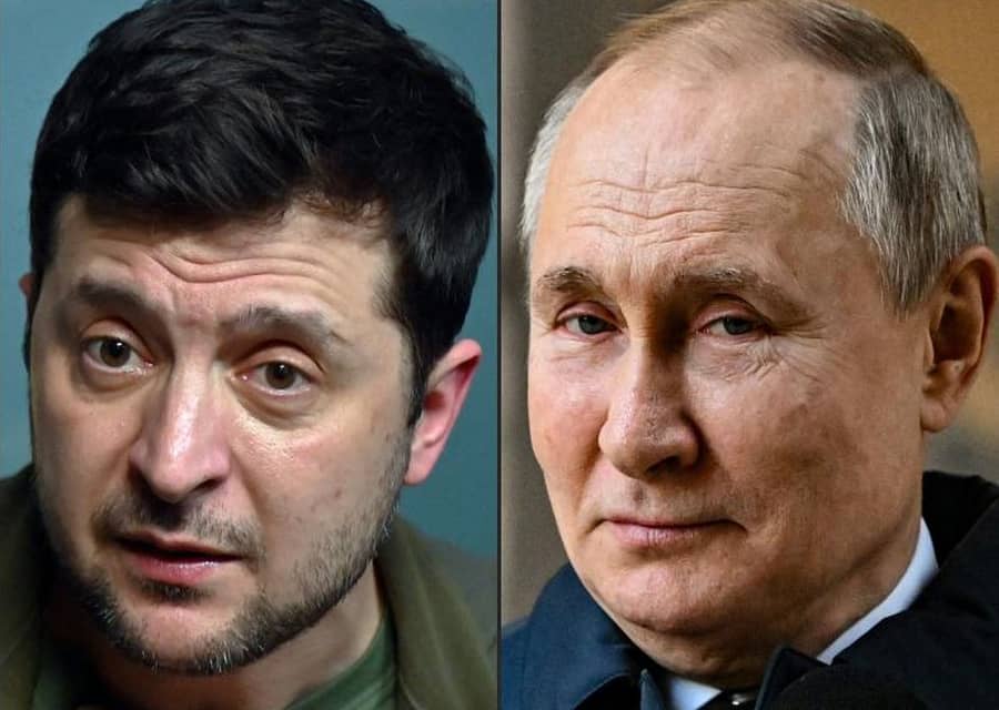 ವೊಲೊಡೊಮಿರ್‌ ಝೆಲೆನ್‌ಸ್ಕಿ ಮತ್ತು ವ್ಲಾಡಿಮಿರ್‌ ಪುಟಿನ್‌ 