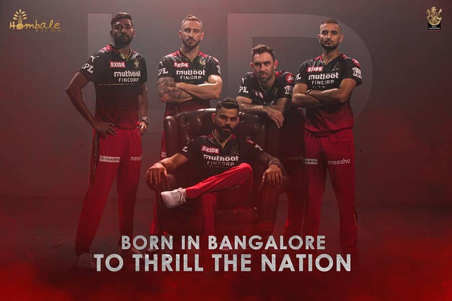 ಹೊಂಬಾಳೆ ಫಿಲ್ಮ್ಸ್– ಆರ್ಸಿಬಿ ಸಹಭಾಗಿತ್ವದ ಪೋಸ್ಟರ್