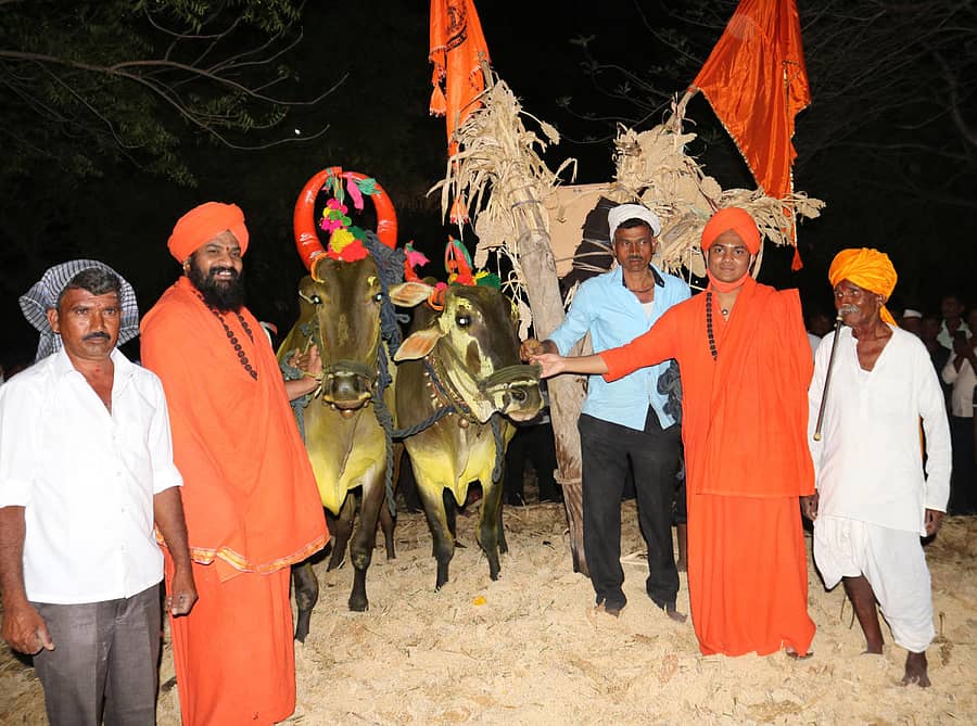 ಮಾದನ ಹಿಪ್ಪರಗಿಯಲ್ಲಿ ನಡೆದ ಹಂತಿ ಉತ್ಸವ ಜೋಳದ ಖಣಕ್ಕೆ ಪೂಜೆ ಮಾಡಲಾಯಿತು