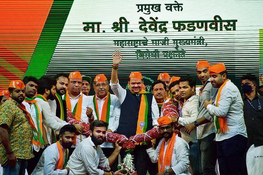 ರ‍್ಯಾಲಿಯಲ್ಲಿ ಭಾಗವಹಿಸಿದ ಬಿಜೆಪಿ ನಾಯಕ ದೇವೇಂದ್ರ ಫಡಣವಿಸ್‌