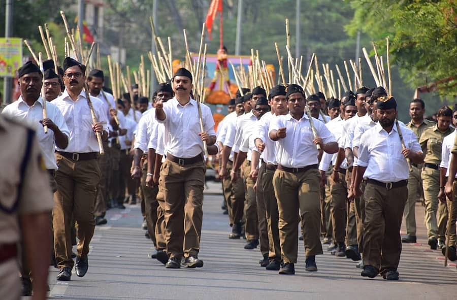 ರಾಷ್ಟ್ರೀಯ ಸ್ವಯಂ ಸೇವಕ ಸಂಘದ (ಆರ್ಎಸ್ಎಸ್) ಕಾರ್ಯಕರ್ತರ ಪಥಸಂಚಲನ- ಸಾಂದರ್ಭಿಕ ಚಿತ್ರ