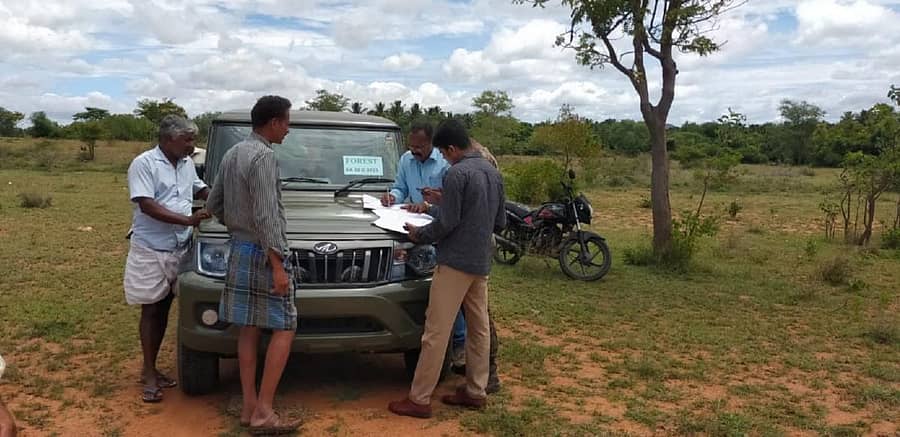 ಬಿಆರ್ಟಿ ಹುಲಿ ಸಂರಕ್ಷಿತ ಪ್ರದೇಶದ ಸಹಾಯಕ ಅರಣ್ಯ ಸಂರಕ್ಷಣಾಧಿಕಾರಿ ಸುರೇಶ್ ಹಾಗೂ ಸಿಬ್ಬಂದಿ ಮೇಲಾಜಿಪುರಕ್ಕೆ ಭೇಟಿ ನೀಡಿ ಸ್ಥಳೀಯರಿಂದ ಮಾಹಿತಿ ಕಲೆ ಹಾಕಿದರು