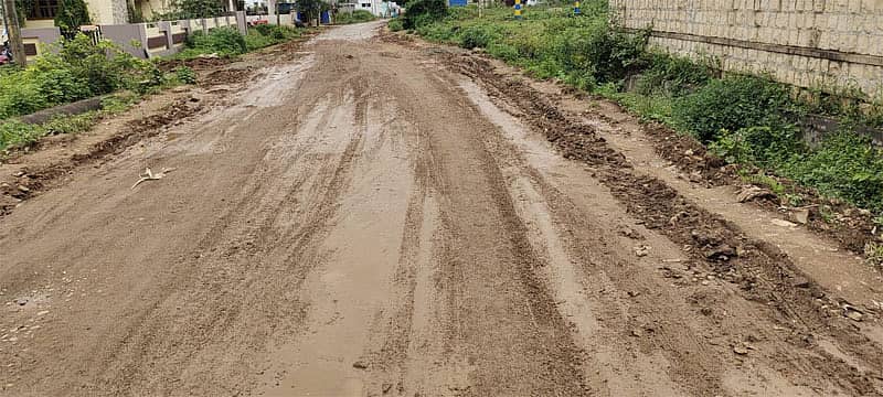 ಬೈಲಹೊಂಗಲ ಪಟ್ಟಣದ ಮುಖ್ಯ ರಸ್ತೆಯ ಸ್ಥಿತಿ