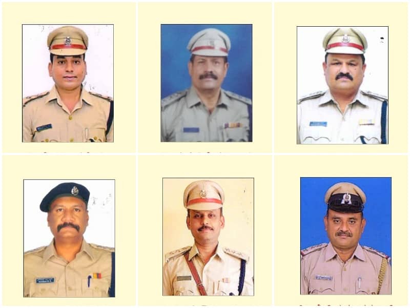 ಪದಕ ಪಡೆದ ಆರು ಮಂದಿ ಅಧಿಕಾರಿಗಳು