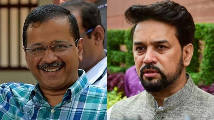 ಅರವಿಂದ ಕೇಜ್ರಿವಾಲ್‌ ಹಾಗೂ ಅನುರಾಗ್‌ ಠಾಕೂರ್‌