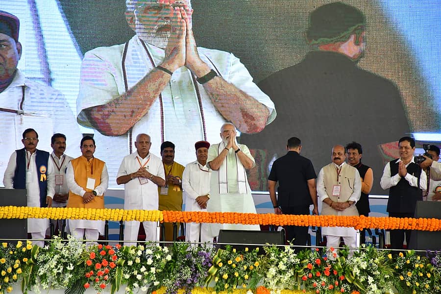 ಗೋಲ್ಡ್ ಫಿಂಚ್ ಮೈದಾನದ ಸಮಾವೇಶದಲ್ಲಿ ಪ್ರಧಾನಿ ನರೇಂದ್ರ ಮೋದಿ