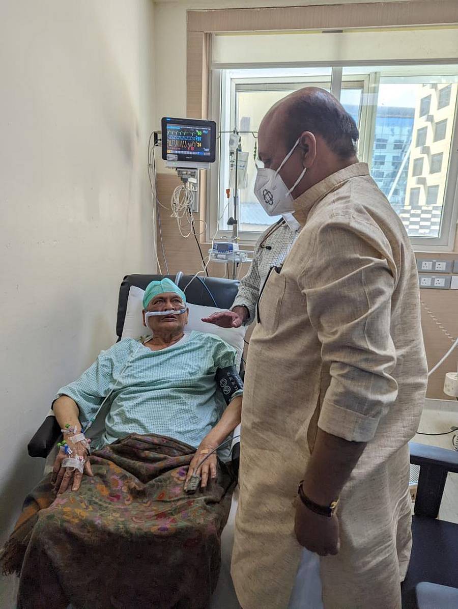 ಆಸ್ಪತ್ರೆಯಲ್ಲಿ ಎಸ್‌.ಎಂ. ಕೃಷ್ಣ ಅವರ ಆರೋಗ್ಯ ವಿಚಾರಿಸಿದ ಬಸವರಾಜ ಬೊಮ್ಮಾಯಿ
