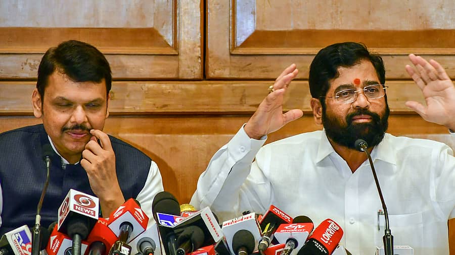 ದೇವೇಂದ್ರ ಫಡಣವೀಸ್ ಮತ್ತು ಏಕನಾಥ ಶಿಂದೆ