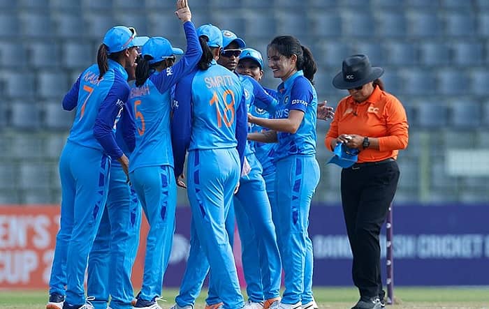 ಭಾರತೀಯ ಆಟಗಾರ್ತಿಯರ ಸಂಭ್ರಮ