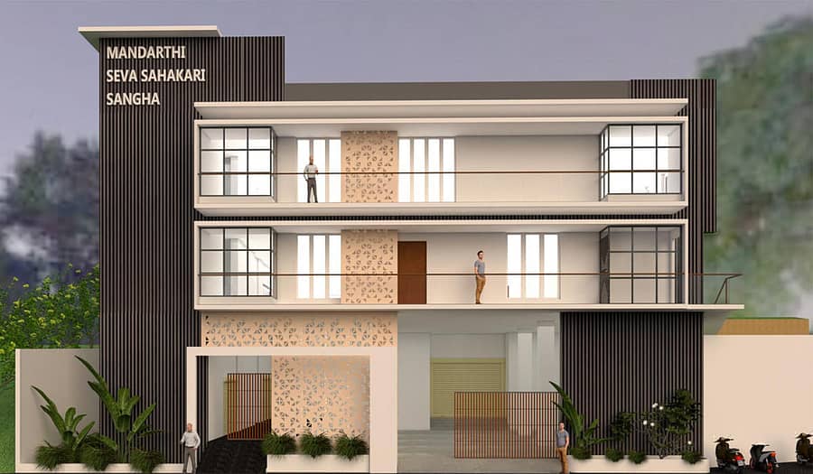 ಮಂದಾರ್ತಿ ಸೇವಾ ಸಹಕಾರಿ ಸಂಘದ ಸಂಪೂರ್ಣ ಹವಾನಿಯಂತ್ರಿತ ನೂತನ ಕಚೇರಿಯ ಕಟ್ಟಡ ಶ್ರೀದುರ್ಗಾ ಸಹಕಾರ ಸೌಧದ ನೀಲನಕ್ಷೆ