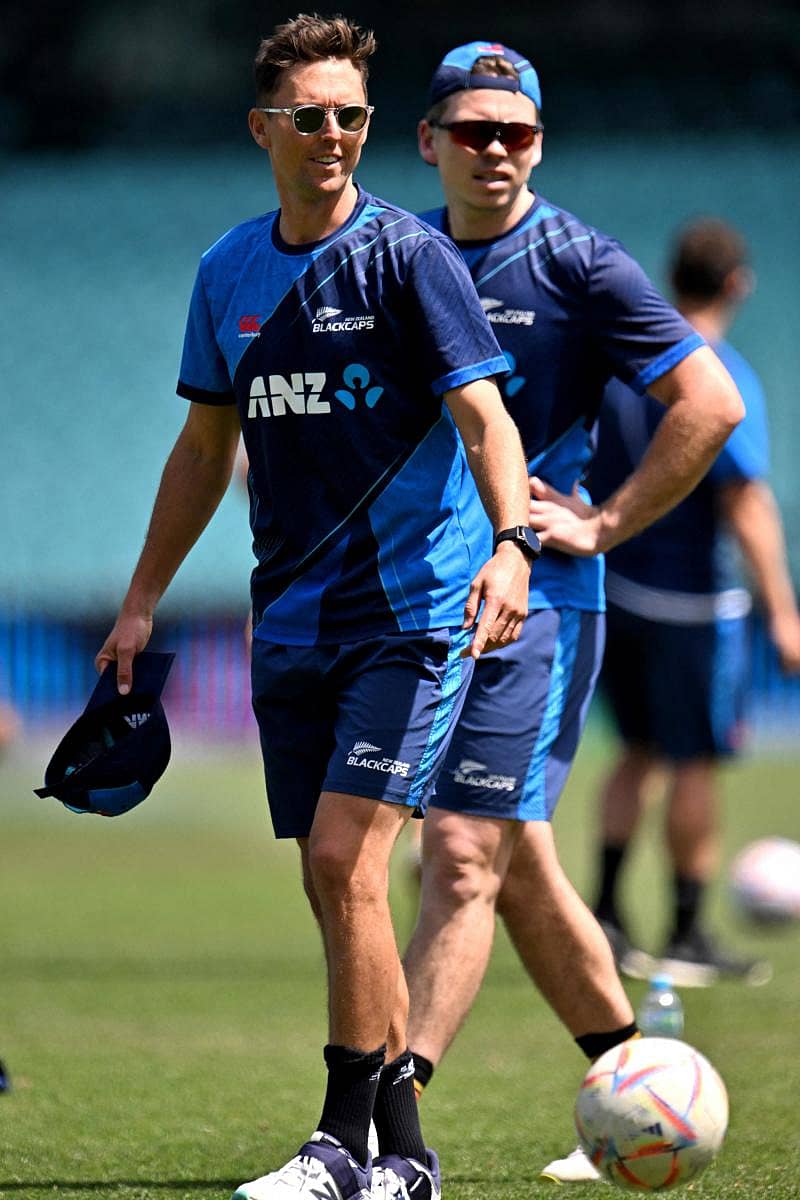 ನ್ಯೂಜಿಲೆಂಡ್ ತಂಡದ ಟ್ರೆಂಟ್ ಬೌಲ್ಟ್‌ ಅಭ್ಯಾಸ ನಡೆಸಿದರು –ಎಎಫ್‌ಪಿ ಚಿತ್ರ