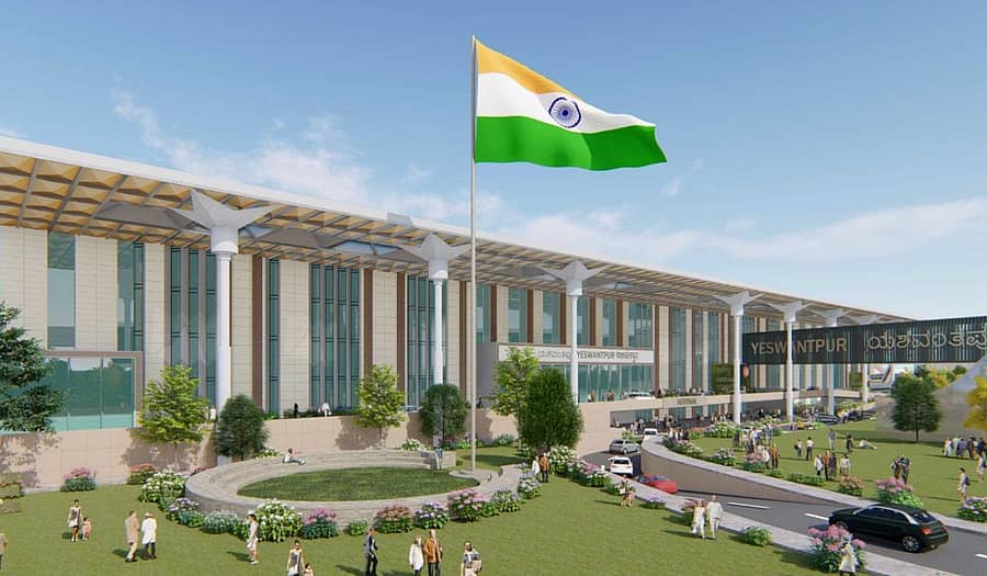ನವೀಕರಣಗೊಳ್ಳಲಿರುವ ಯಶವಂತಪುರ ರೈಲು ನಿಲ್ದಾಣದ ಮಾದರಿ ನಕ್ಷೆ 
