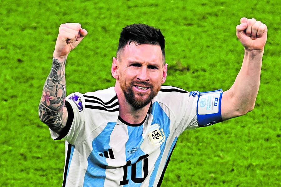 ಲಯೊನೆಲ್ ಮೆಸ್ಸಿ ಸಂಭ್ರಮ– ಎಎಫ್ಪಿ ಚಿತ್ರ