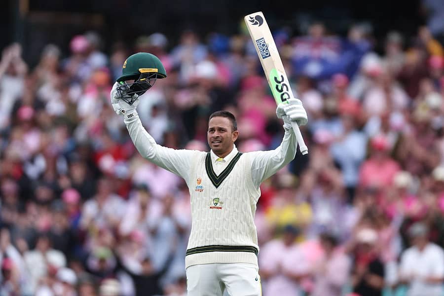 ಶತಕ ಗಳಿಸಿದ ಉಸ್ಮಾನ್‌ ಖ್ವಾಜಾ ಸಂಭ್ರಮ –ಎಎಫ್‌ಪಿ ಚಿತ್ರ