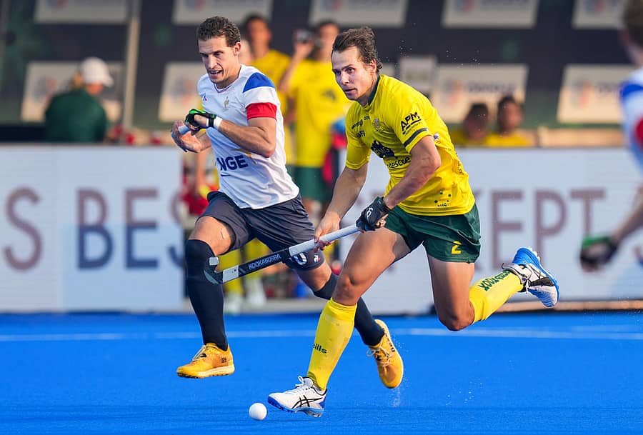 ಆಸ್ಟ್ರೇಲಿಯಾದ ಟಾಮ್ ಕ್ರೇಗ್ (ಬಲ) ಮತ್ತು ಫ್ರಾನ್ಸ್ನ ಲಾಕ್ವುಡ್ ವಿಕ್ಟರ್ ನಡುವಿನ ಪೈಪೋಟಿ –ಪಿಟಿಐ ಚಿತ್ರ