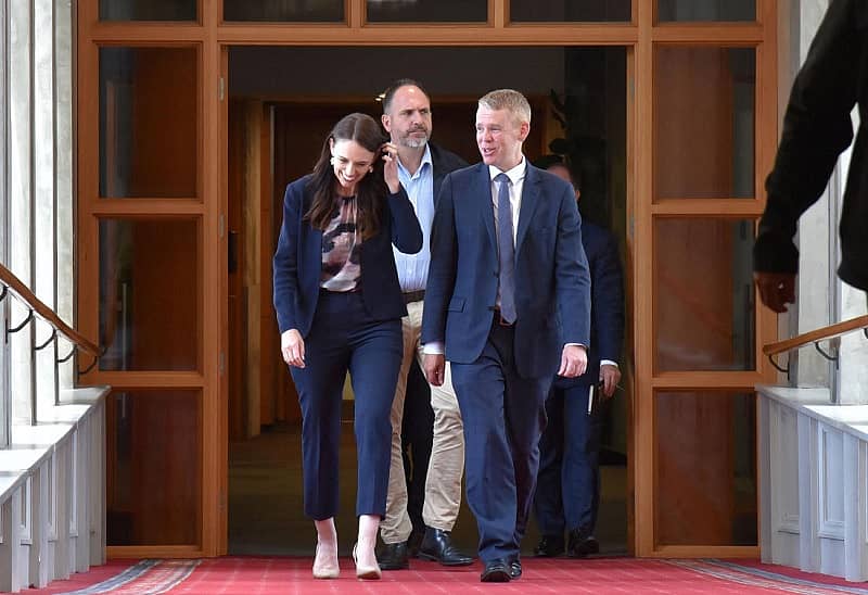 ಜಸಿಂಡ ಅರ್ಡರ್ನ್ ಜೊತೆ ನೂತನ ಪ್ರಧಾನಿ ಕ್ರಿಸ್ ಹಿಪ್ಕಿನ್ಸ್