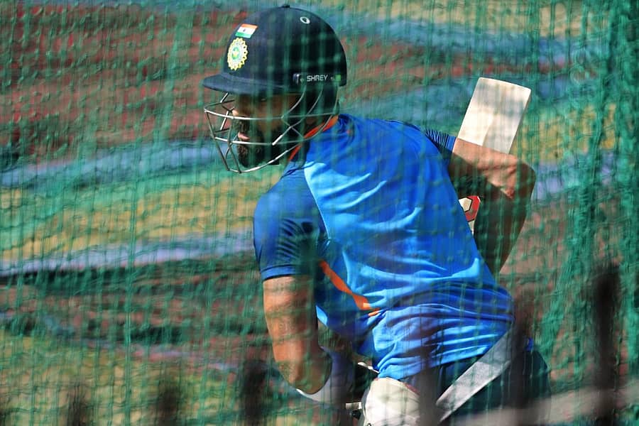 ನೆಟ್ಸ್ನಲ್ಲಿ ಅಭ್ಯಾಸ ನಡೆಸಿದ ವಿರಾಟ್ ಕೊಹ್ಲಿ –ಎಎಫ್ಪಿ ಚಿತ್ರ