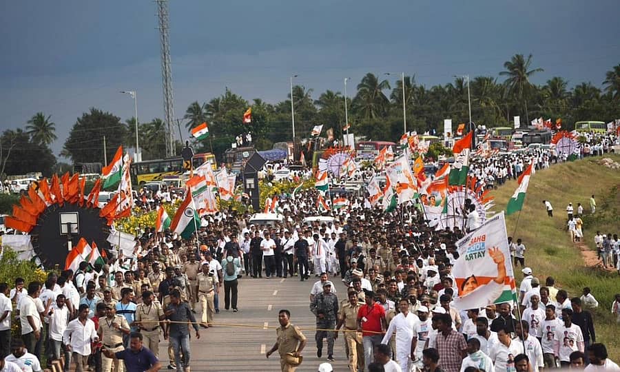 <div class="paragraphs"><p>‘ಭಾರತ್ ಜೋಡೊ ಯಾತ್ರೆ’ಯು ಚಳ್ಳಕೆರೆ ತಾಲ್ಲೂಕಿಗೆ ಬಂದ ಸಂದರ್ಭ(ಸಂಗ್ರಹ ಚಿತ್ರ)</p></div>