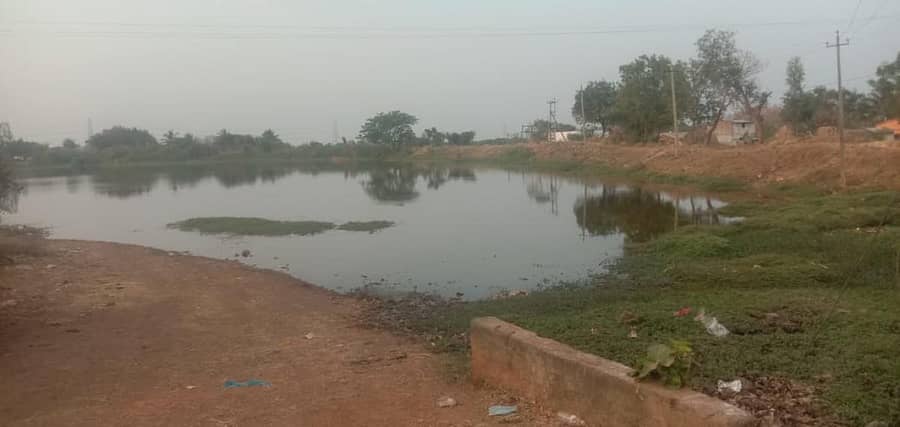 ಧಾರವಾಡ ತಾಲ್ಲೂಕಿನ ಕರಡಿಗುಡ್ಡ ಗ್ರಾಮದ ಹೊರ ವಲಯದಲ್ಲಿ ಇರುವ ಕೆರೆ