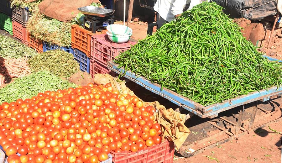 ಬೀದರ್ನ ಮಾರುಕಟ್ಟೆಯಲ್ಲಿ ಮಾರಾಟಕ್ಕೆ ಇಡಲಾದ ತರಕಾರಿ