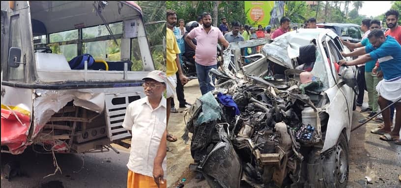 ಅಪಘಾತದಲ್ಲಿ ನುಜ್ಜುಗುಜ್ಜಾಗಿರುವ ವಾಹನಗಳು