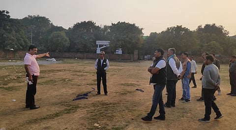 दीपनारायण सिंह ने सपा प्रमुख की विजय रथयात्रा हेतु जनसभा स्थल का निरीक्षण किया
