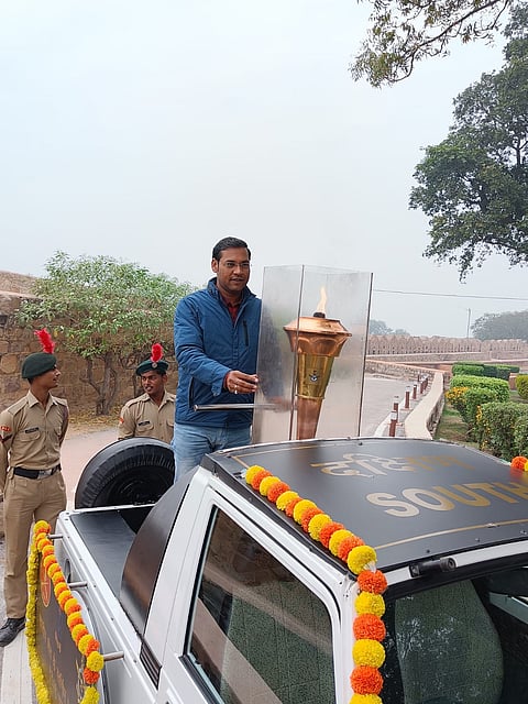 झांसी दुर्ग पर भी विजय ज्योति का हुआ भव्य स्वागत