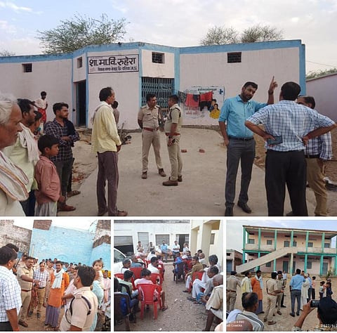 पंचायत चुनाव के चलते सेवढ़ा के अतिसंवेदनशील ग्राम रूहेरा में अधिकारियों ने किया जन संवाद 